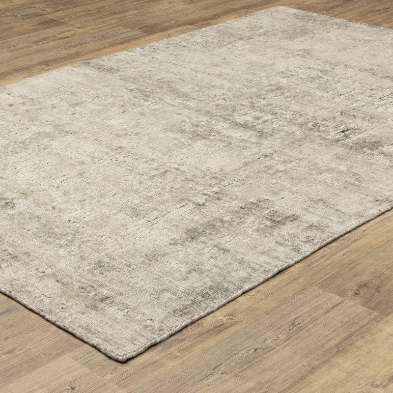 Tapis beige / gris anthracite Azaiah, Rectangle 8 pi 12 po x 11 pi 12 po