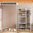 10 Tiers 50 Pairs Wooden Shoe Rack,Freestanding Tall Shoe Shelf-87370446