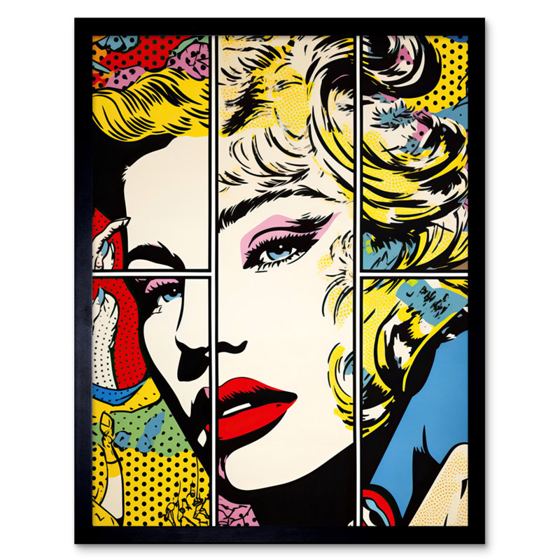 Adyanna Woman Comic Book Strip Style Face Vibrant Portrait Decor Teen - Single Picture Frame Print