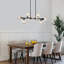 Lustre 8 lumières en verre Mid-Century -929621392