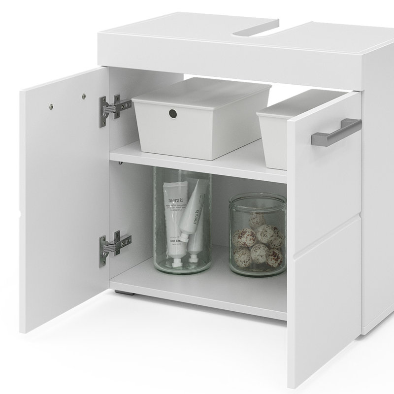 Jarus 60cm Single Bathroom Vanity Base Only in White