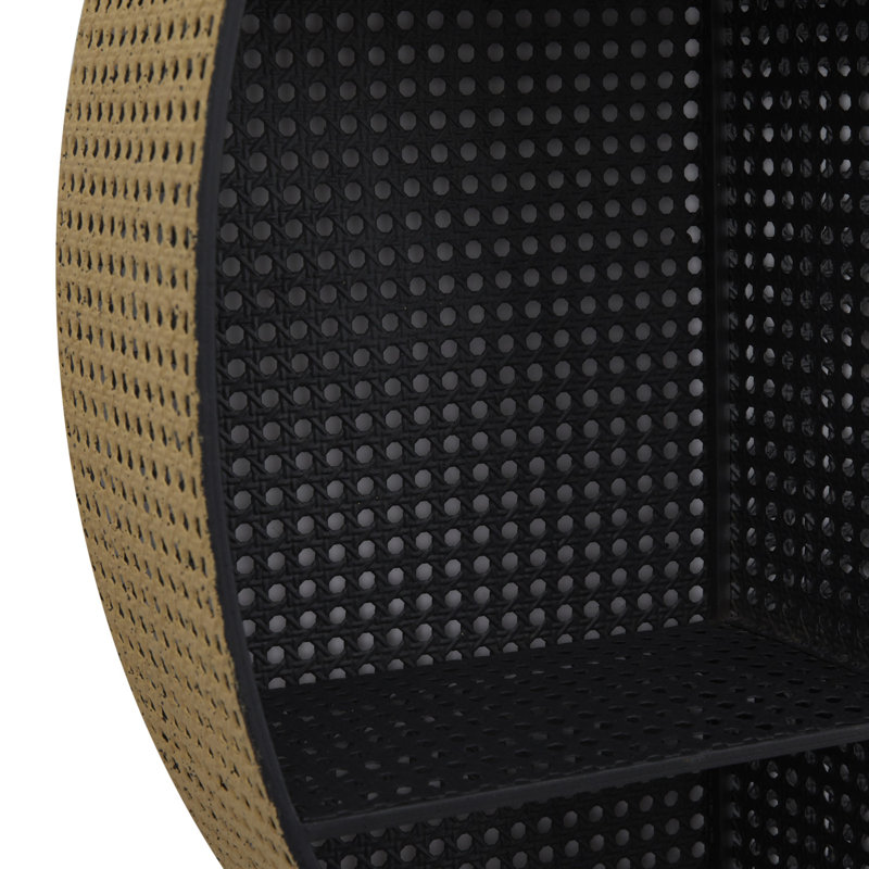 9 Piece Circle Metal Cube Shelf