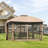 12 pi. L 10 pi. D Pavillon de jardin en acier