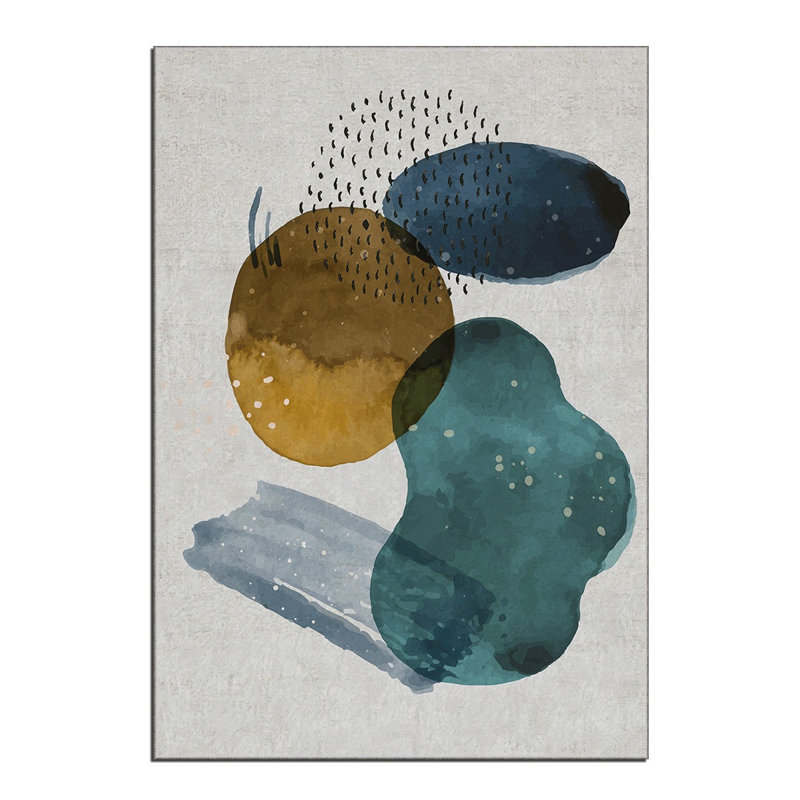 Non-Slip Area Rug, 100% Polyester, 47.2 x 70.9 inches | Raschel Knitting, Pile Height: 0.4 inches | Woven Carpet with Felt Dot Underside, Machine Washable | Stylish Digital Print Design for Home Decor