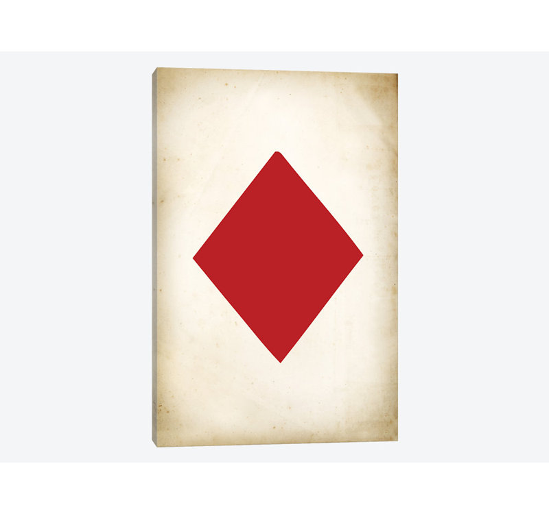 « card iv diamond », impression sur toile, H 26 po x l 18 po x P 1,5 po, Toile tendue, Pas de tapis