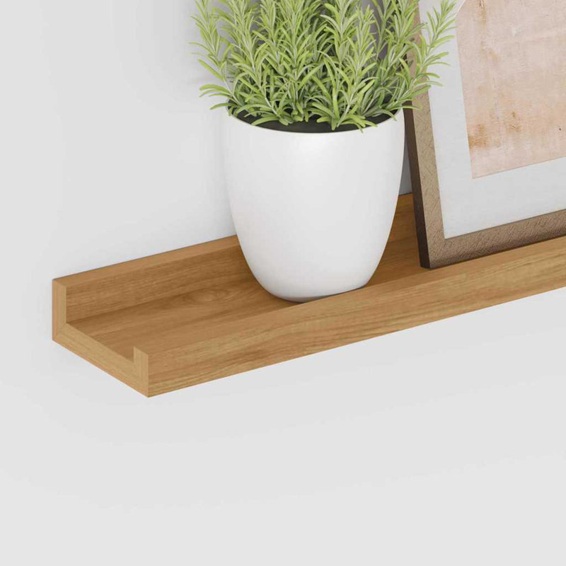 Floating Shelf, 3cm H x 100cm W x 9cm D, Brown