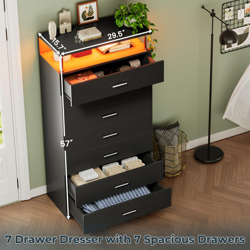 7 Drawer Tall Dresser