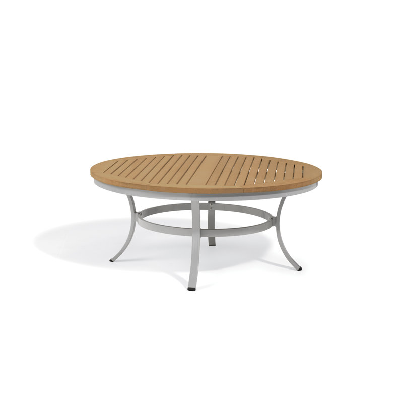 Travira Outdoor 3 - Piece Conversation Set, Tekwood Natural, Canvas Natural Sunbrella® Canvas