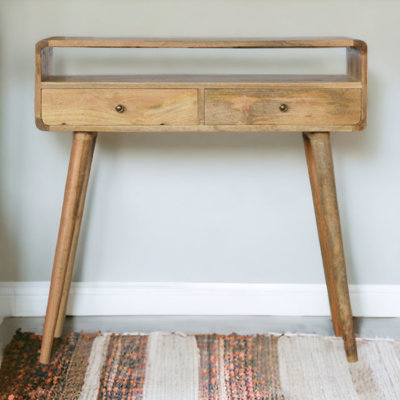 Celest 35.43'' Unfinished Solid Wood Console Table