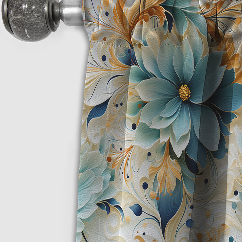Motif cachemire Ethereal Whispers Paisley II - rideau à motif floral - 1 panneau, L 52 po x L 84 po