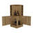 42" High Corner Bar Cabinet In Oak, Eight Bottle , Double Door, Modern Home Oak Beverage Cabinet, 43" Tall, Wine Bottles Door-1419209856-1419209868