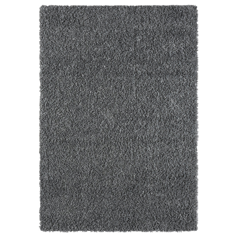Shaggy Lush grey Rug, Rectangle 160 x 230cm
