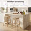 Tabouret de bar et de comptoir d'extérieur en rotin PE de style campagne française PURPLE LEAF (1 chaise)-130119842-130119843