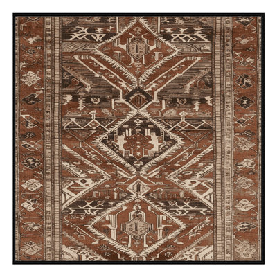 Tapis brun lavable à la machine