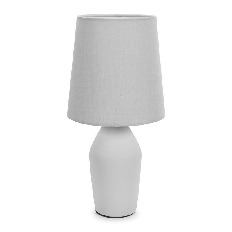 Daiva Ceramic Table Lamp, Grey, No
