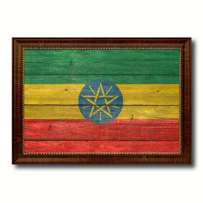 Ethiopia Country Flag - Single Picture Frame Print on Canvas