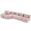 Canapé modulaire Boneless avec deux chaises longues courbées et cinq coussins de dossier-126758060