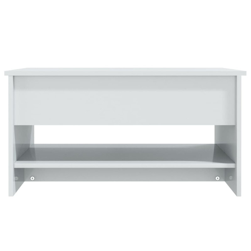 Huttan Lift Top Sled Coffee Table with Storage, High Gloss White