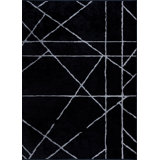 Rapture Black Gray Geometric Luxury Area Rug