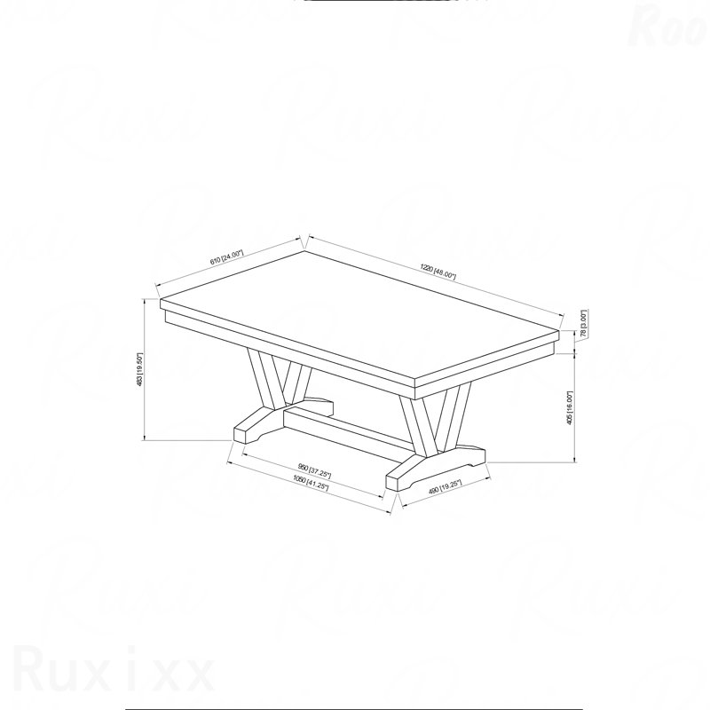 Table basse noire et blanche