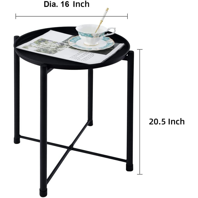 Table basse à 4 pieds CALENDRA, Noir