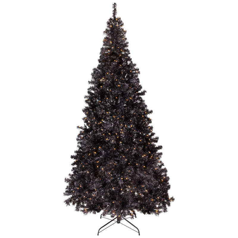 Arbre d'Halloween artificiel Tinsel - 9 pi - noir, Illuminée