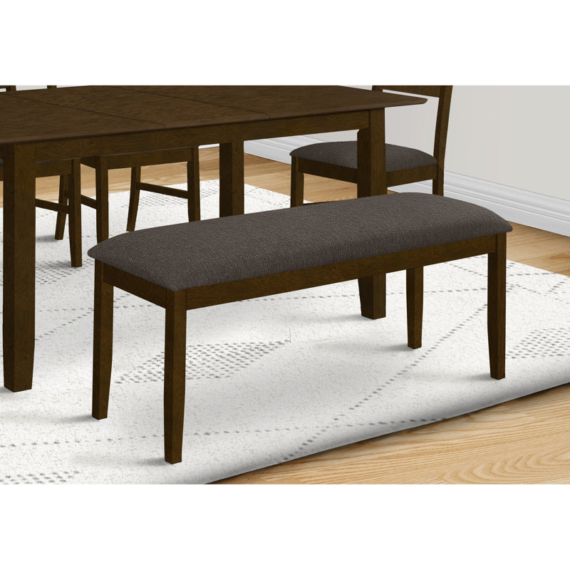 Brown Fabric Upholstered 44" Rectangular Bench With Stable Solid Wood Frame For Various Home Rooms 44.5 In. Upholstery And Dining, Kitchen, Entryway Spaces