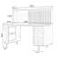 Bureau 4 tiroirs Burlywood + rectangulaire noir massif + bois manufacturé + fer-979712356