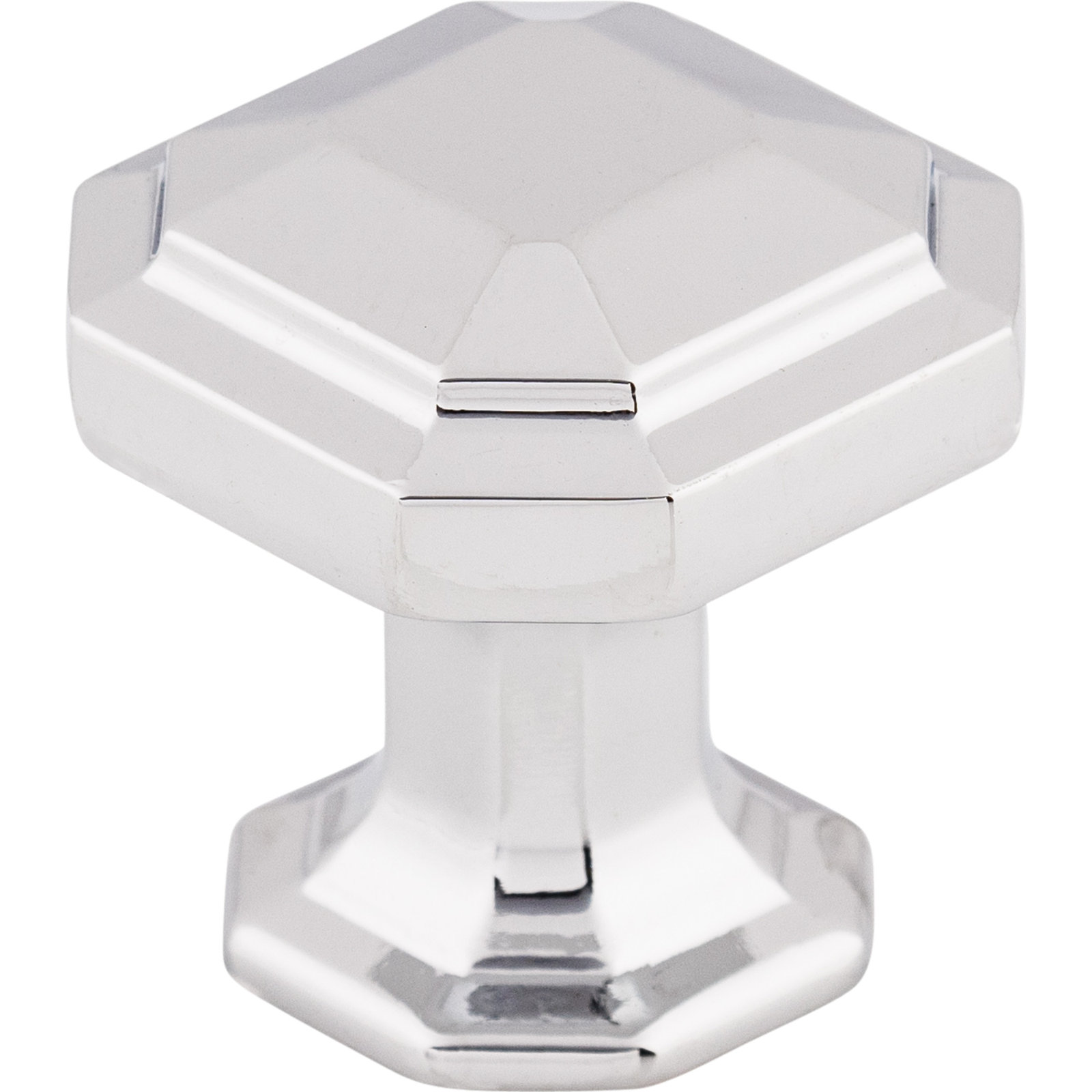 Emerald Round Cabinet Knob, Polished Chrome