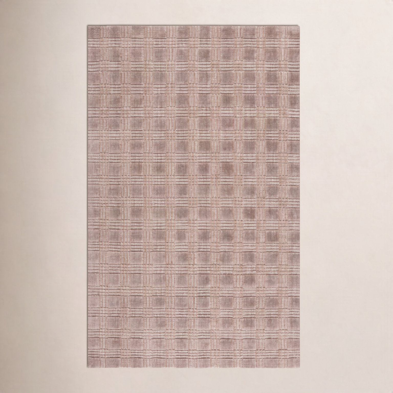 Hand-Loomed Plaid Performance Rug, Rectangle 6' x 9'