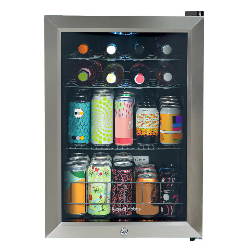 Russell Hobbs RHGWC4SS-LCK 20 Bottle Lockable Wine Cooler in Stainless Steel, Stainless Steel