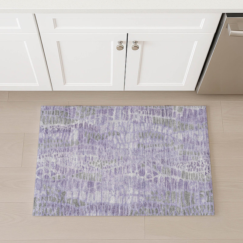 Machine Washable Indoor/Outdoor Jozwiak ACN2382 Circles Rug, Rectangle 1'8" x 2'6"