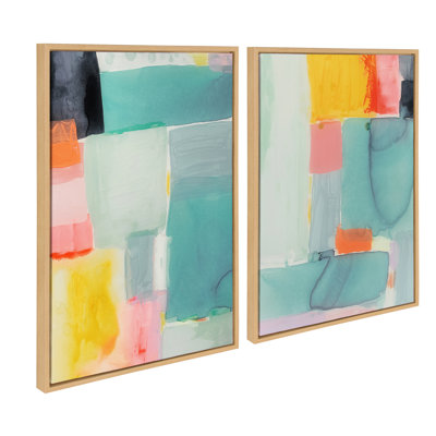 United Colors I and II Framed Canvas Art Set by Amy Lighthall