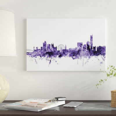 « manchester, england horizon » par michael tompsett, reproduction d’impression sur toile tendue