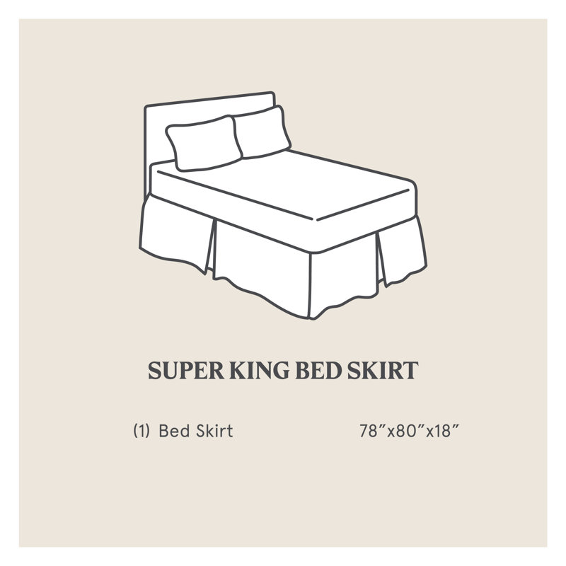 Copper Suede Faux Leather Western Lodge Pleated Bed Skirt, King
