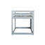 Lit mezzanine simple au-dessus en bois gris avec revêtement en caoutchouc gris