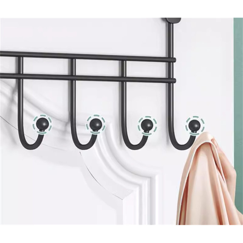 Iron Seamless Over-The-Door Hook Rack