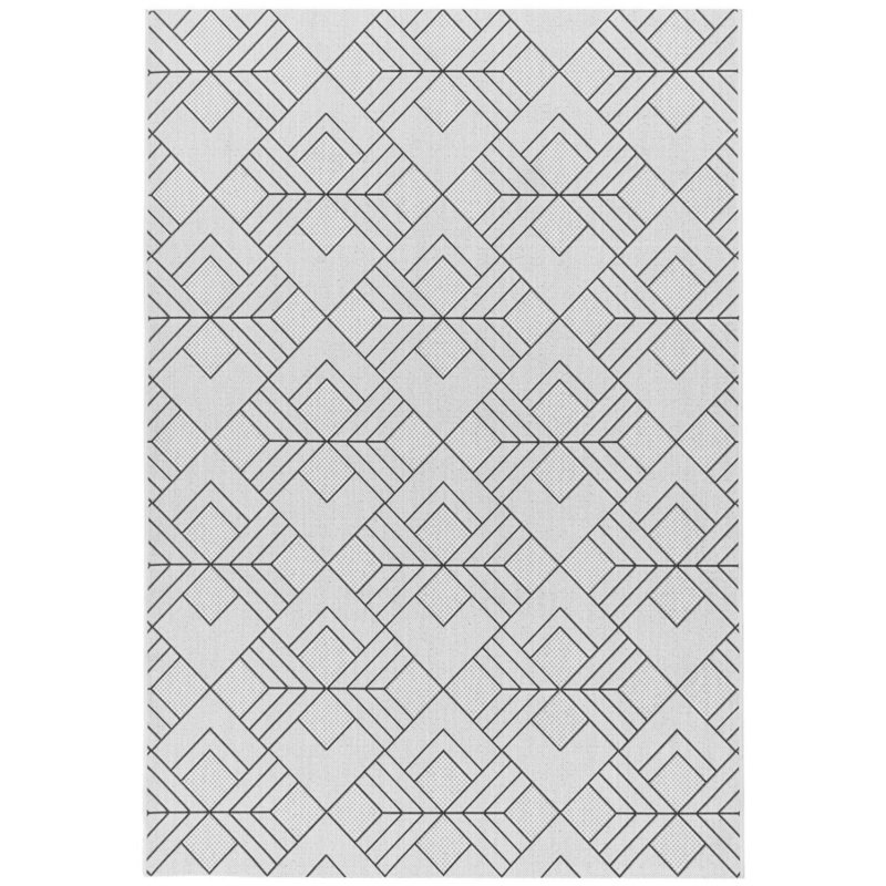 Tetonia Rectangle Geometric Flokati Indoor / Outdoor, Rectangle 80 x 150cm