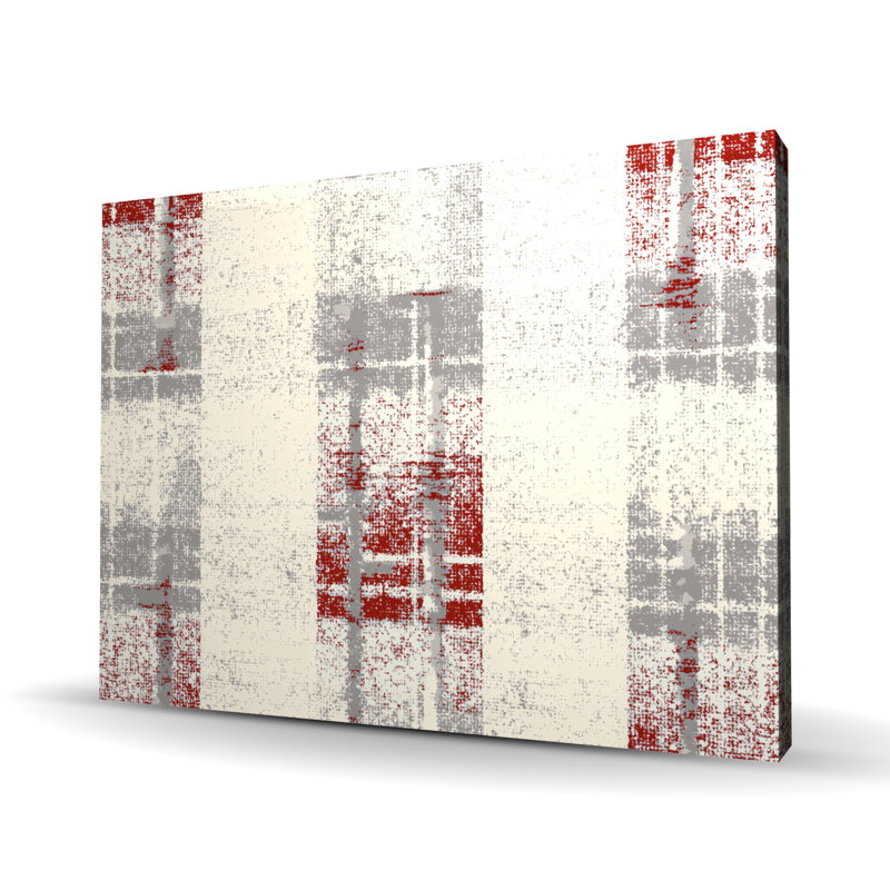 Motif grunge rouge - Toile blanche pour la maison | Art élégant