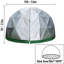 Tente dôme de jardin en filet de polyester avec sac de transport et piquets Garden-98531197-98531195-98531196