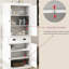 Garde-manger 71 po blanc. 4 portes, tiroir, 2 tablettes réglables. Maximise le potentiel de rangement pour la cuisine, le salon et la salle de lavage. Dans les espaces