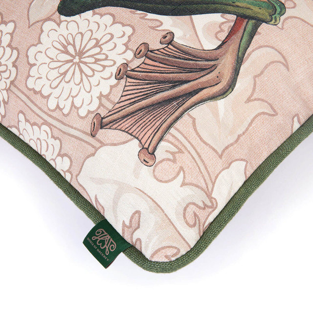 Hemp Throw Square Pillow Cover & Insert, Blush Taraxa Amphibia