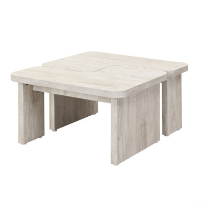 Table basse rectangulaire en bois détachable