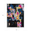 Tapis extérieur lavable abstrait 8 pi x 10 pi noir et bleu