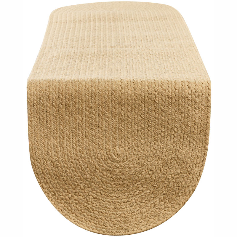 Essex Burro Braided Table Runner 15" x 54", Yellow