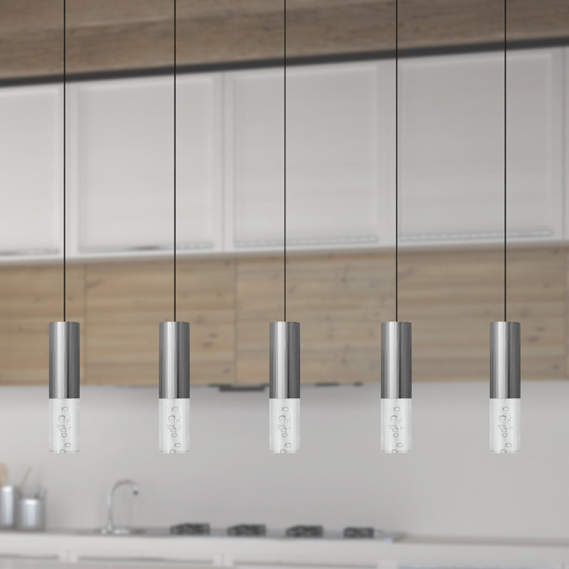 Rathi 5 - Light Kitchen Island Pendant, Nickel