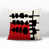 Rouge / noir / blanc cassé abstrait