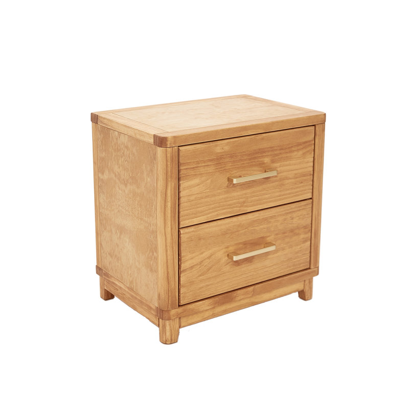 Nater 50cm W Bedside Table, Waxed