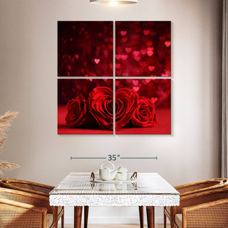 Roses et cœurs rouges Lelend