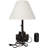 Rustic Forest Black Bears Family Sitting On Tree Logs Cozy Couch Table Lamp